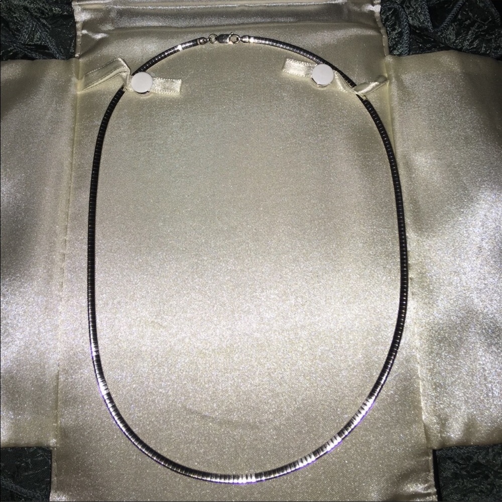 Sterling Silver Omega Chocker Italy 925 Stamped